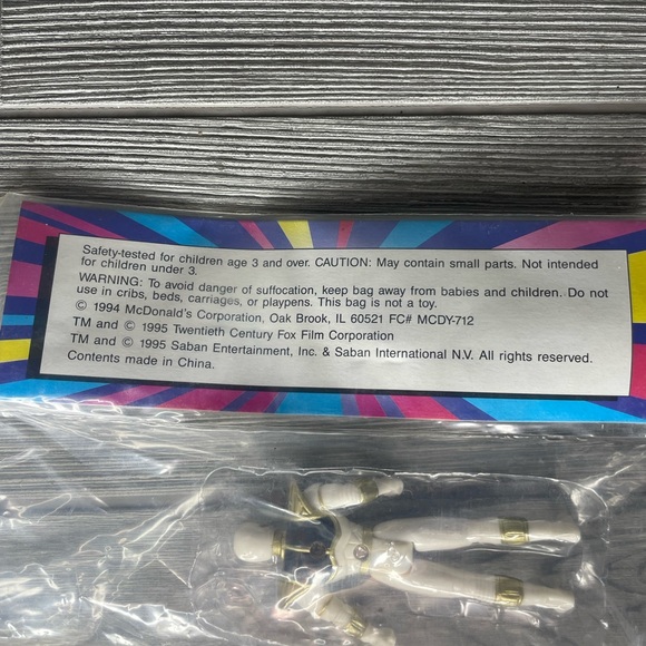 1995 McDonald's Mighty Morphin Power Rangers The Movie set of 2 figurines sealed - Picture 3 of 6